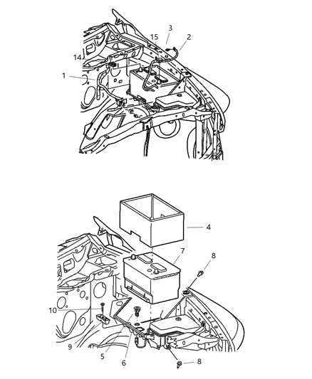 2006 Dodge Ram 1500 Battery Storage Diagram for BL065600AA