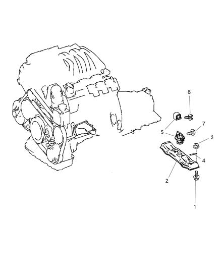 2008 Dodge Sprinter 2500 Rubber Rubber - Mount Diagram for 68013685AA