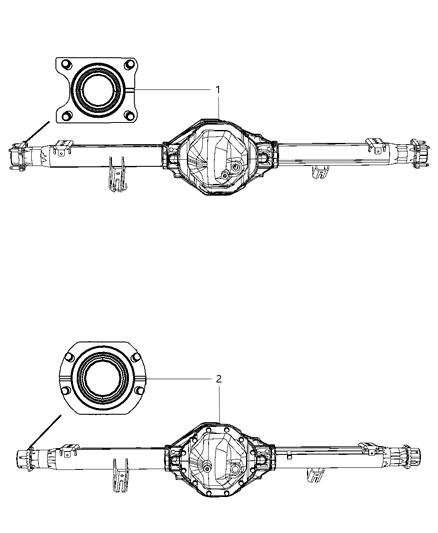 2006 Dodge Dakota Axle Assembly, Rear Diagram 1 - Thumbnail