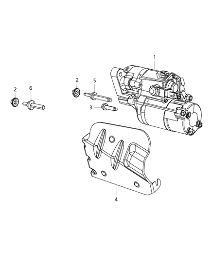 2012 Chrysler 300 Starter & Related Parts Diagram 3 - Thumbnail