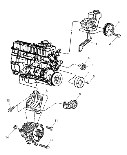 2004 Jeep Wrangler Drive Pulleys Diagram 2 - Thumbnail