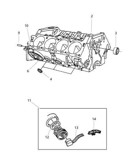 1997 Dodge Ram Van Cylinder Block Diagram 3 - Thumbnail