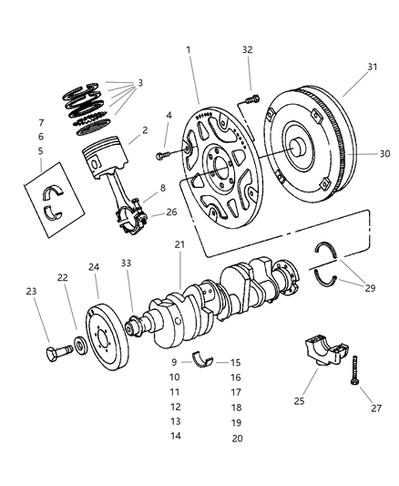 1997 Jeep Grand Cherokee Converter, Torque Diagram for RX736599AB