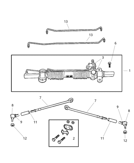 1997 Dodge Intrepid Gear Power Steering Diagram for 4897712AA