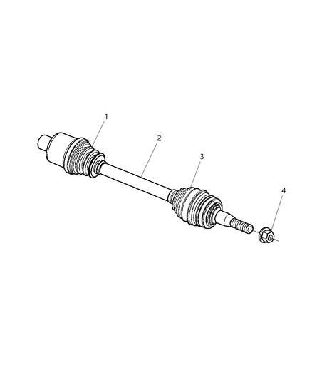 2001 Chrysler Prowler Axle Shafts Diagram for 4882521AC