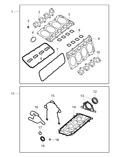 2020 Jeep Grand Cherokee Engine Gasket/Install Kits Diagram 4 - Thumbnail