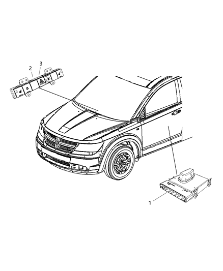 2010 Dodge Journey Switch 4 Gang Diagram for 4602568AH