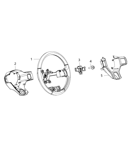 2013 Ram 3500 Cab Chassis Steering Wheel Assembly Diagram