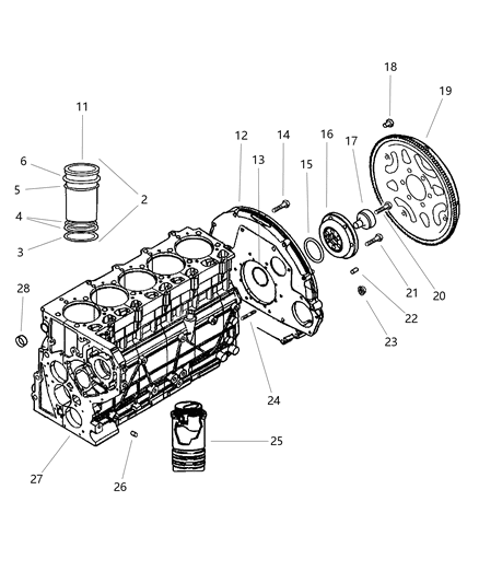 1999 Jeep Grand Cherokee Cylinder Block Diagram 1 - Thumbnail