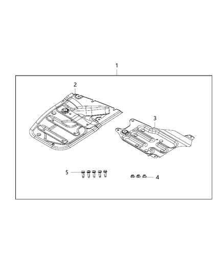 2017 Jeep Grand Cherokee Plate Kit, Skid Diagram 3 - Thumbnail