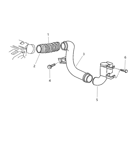 1999 Dodge Ram 2500 Regular Cab Air Intake System Diagram 3 - Thumbnail