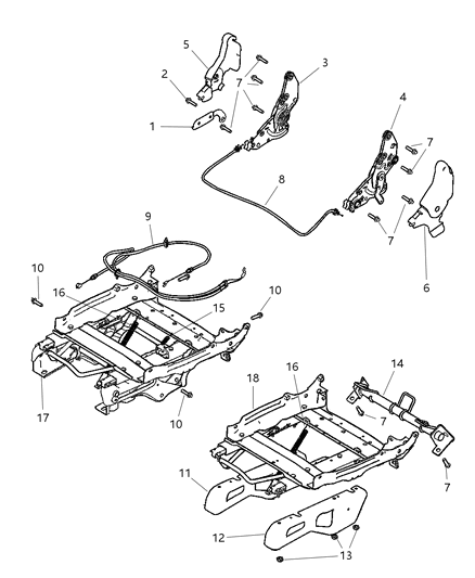 2003 Jeep Wrangler Bracket, Driver Side Diagram for 5093663AA