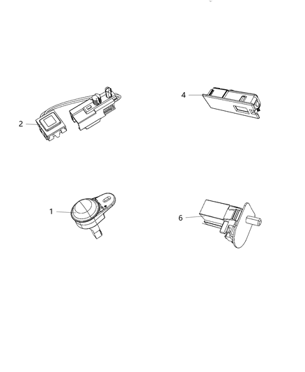 2020 Dodge Durango Lamps, Interior Diagram 3 - Thumbnail