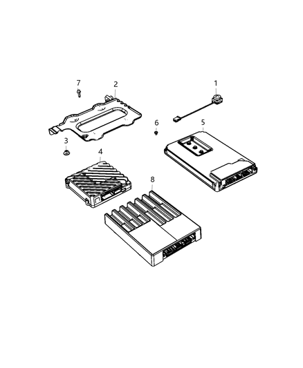2017 Chrysler Pacifica Bracket Amplifier Diagram for 68257567AB