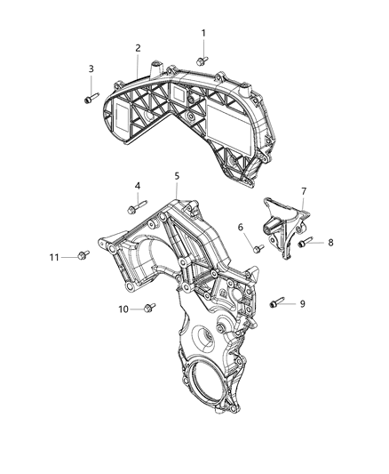 2018 Jeep Wrangler All-new Model Timing Case Cover Diagram 3 - Thumbnail