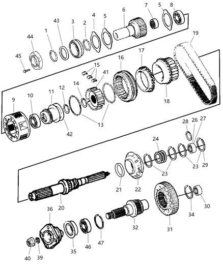 1997 Dodge Ram 1500 Sprocket, Driven Diagram for 4746259