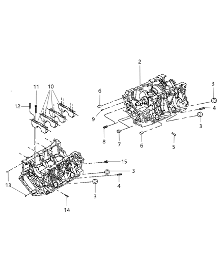 2007 Dodge Magnum Cylinder Block & Hardware Diagram 1 - Thumbnail