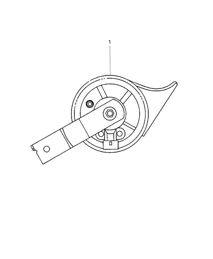 1998 Dodge Viper Horn Diagram for 4643868AB