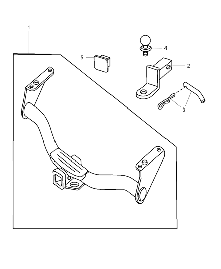 2001 Dodge Dakota Cover Kit Trailer Tow Diagram for 82203602