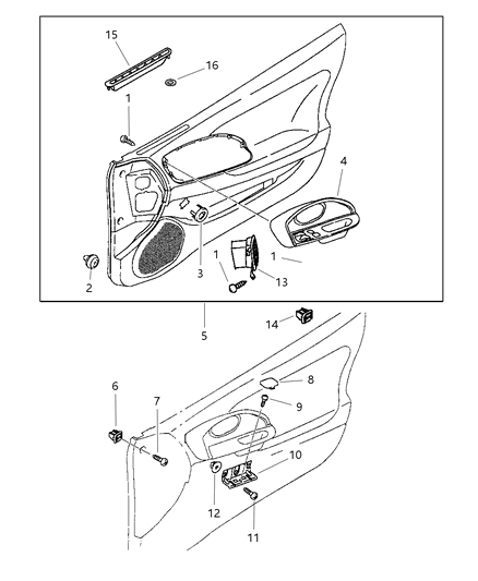 1999 Dodge Avenger Screw And Washer Tapping M5X14 Diagram for MB223893