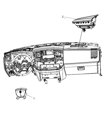 2013 Ram 3500 Cab Chassis Air Bags Front Diagram
