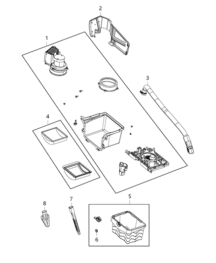 2017 Chrysler Pacifica Hose Vacuum Diagram for 55057494AB