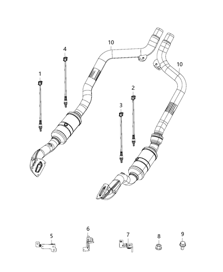 2018 Dodge Challenger Oxygen Sensors Diagram 1 - Thumbnail