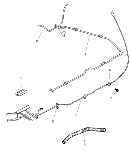 1999 Dodge Ram 2500 Tube Fuel Diagram for 52102322