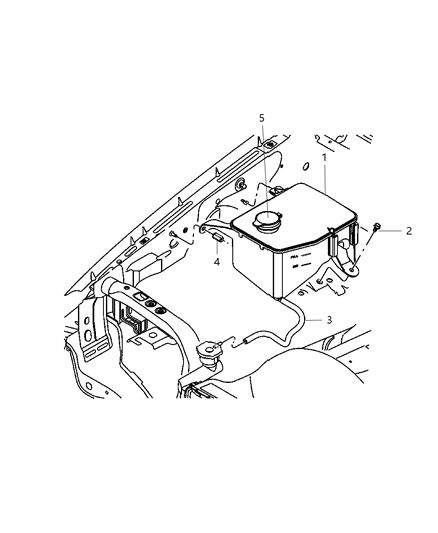 2007 Jeep Commander Bottle Pressurized Coolant Diagram for 55116874AE