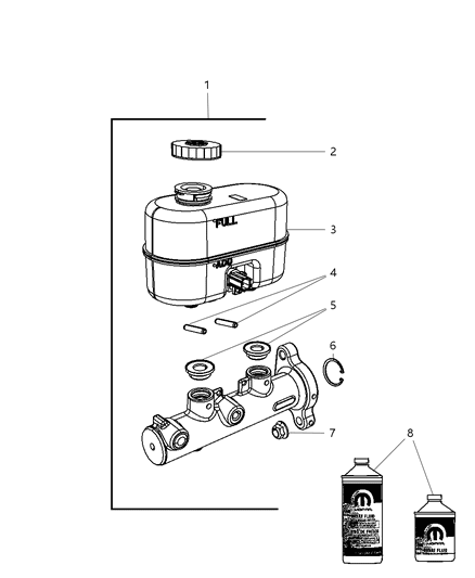 2011 Ram 3500 Cab Chassis Brake Master Cylinder Diagram