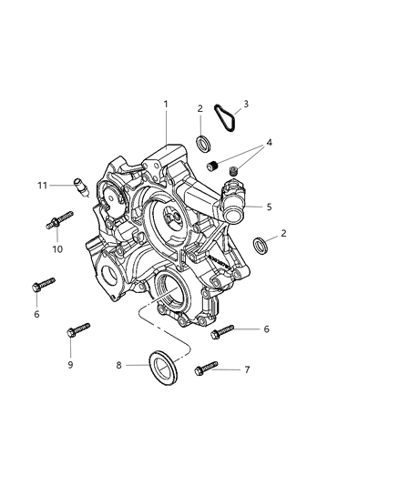 2007 Jeep Liberty Timing Chain & Cover & Mounting & Guides And Gears Diagram 2 - Thumbnail