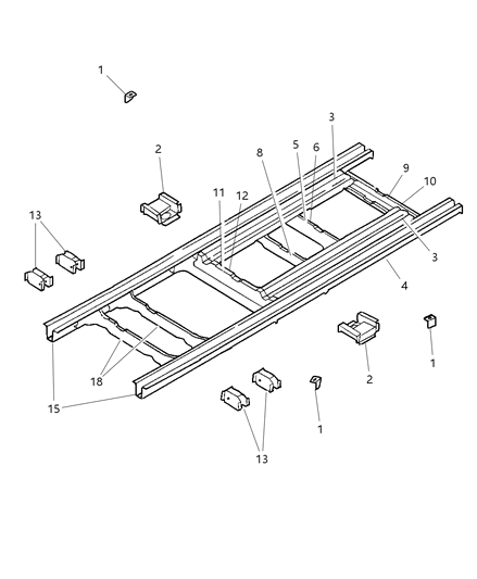 1997 Chrysler Town & Country Rail, Rear Diagram for 4860252AB