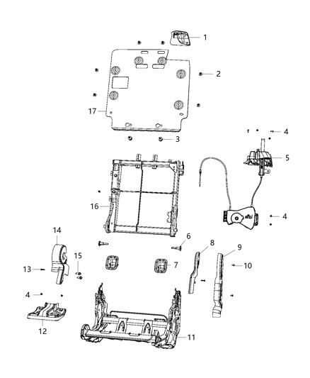 2020 Jeep Gladiator Shield, Rear Center Driver Side Diagram for 6LG21TX7AB
