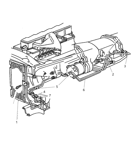 2002 Dodge Ram 3500 Regular Cab Transmission Auxiliary Oil Cooler Diagram 2 - Thumbnail