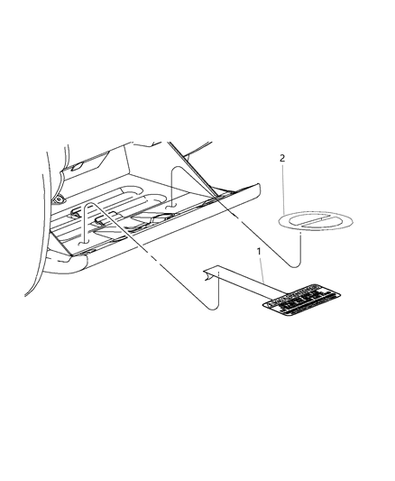 2017 Dodge Journey Instrument Panel of Labels Diagram