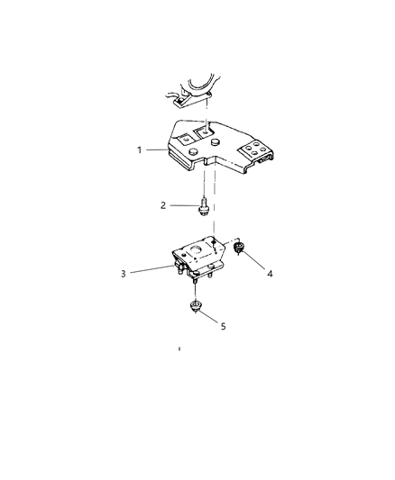 1998 Jeep Cherokee Engine Mounting, Rear Diagram 2 - Thumbnail