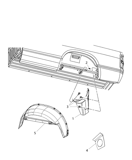 2018 Ram 3500 Shield Splash Rear Diagram for 68148312AB