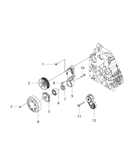2014 Ram 3500 Cab Chassis Pulley & Related Parts Diagram 2 - Thumbnail