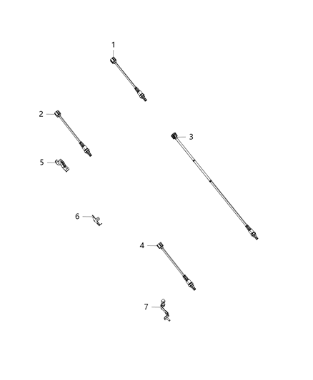 2017 Ram 3500 Sensor Oxygen, Rear Passenger Side Diagram for 68243213AA