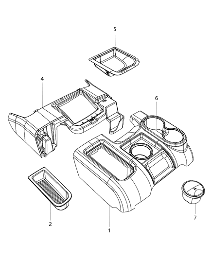2013 Ram 5500 Floor Console Diagram 2 - Thumbnail