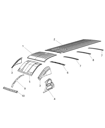2021 Ram ProMaster 1500 Extension Panel, Driver Side Diagram for 68134792AA
