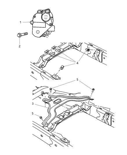 2009 Chrysler Aspen Shift Control Switch , Gear Motor , And Actuator Diagram 2 - Thumbnail