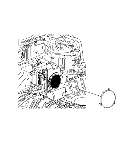 2017 Jeep Compass Subwoofer & Amplifier Diagram