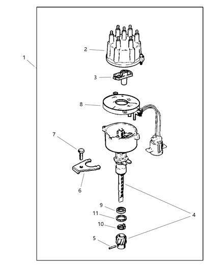 1998 Jeep Grand Cherokee Distributor Diagram 1 - Thumbnail