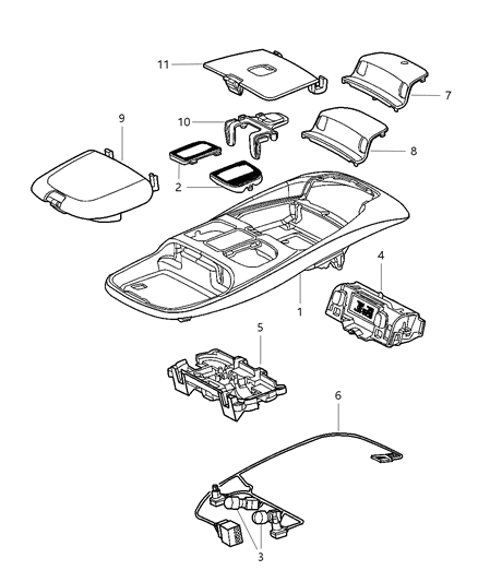 2001 Dodge Ram 3500 Regular Cab Overhead Console Diagram