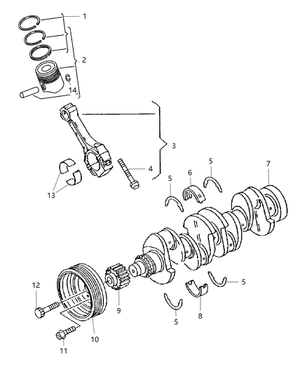 2008 Chrysler Sebring Damper Engine Vibration Diagram for 68001304AA