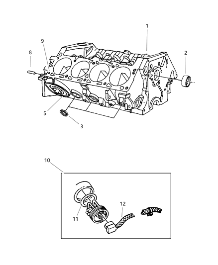 2000 Dodge Ram 2500 Regular Cab Cylinder Block Diagram 1 - Thumbnail
