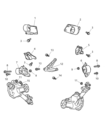 2003 Dodge Durango Mount Bracket, Passenger Side Diagram for 52019958AC