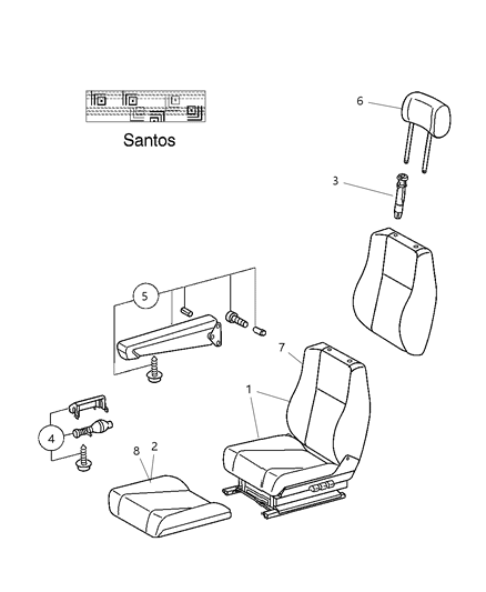 2004 Dodge Sprinter 3500 Front Seat Diagram 1 - Thumbnail