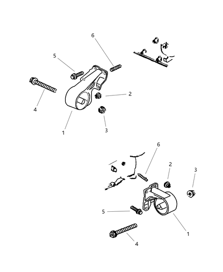 2002 Dodge Dakota Engine Mounting, Front Diagram 1 - Thumbnail